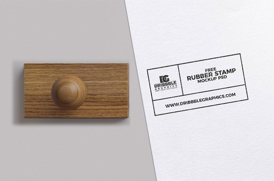 Free Rubber Stamp Mockup PSD