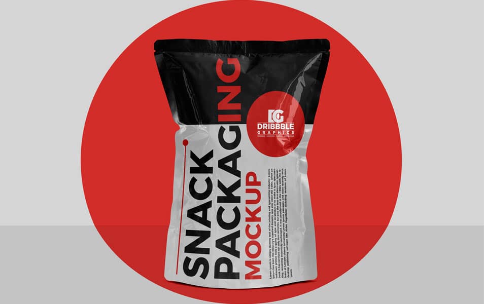 Free Snack Pouch Packaging Mockup