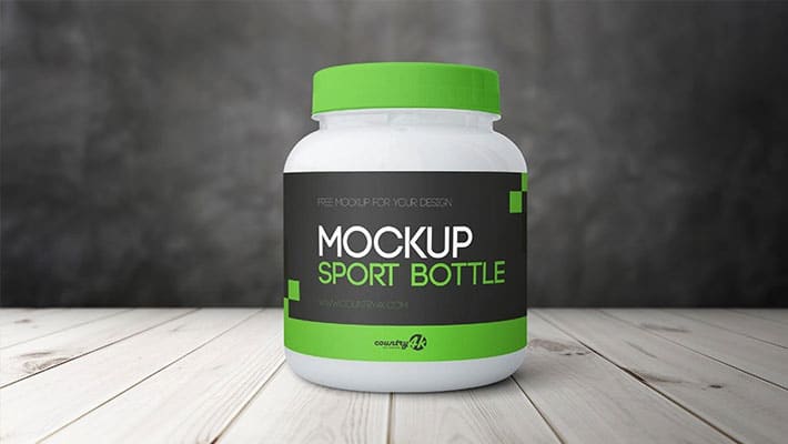 Free Sport Bottle PSD MockUp in 4k
