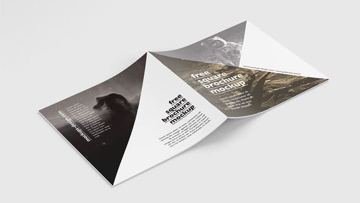 Free Square Brochure Mockup