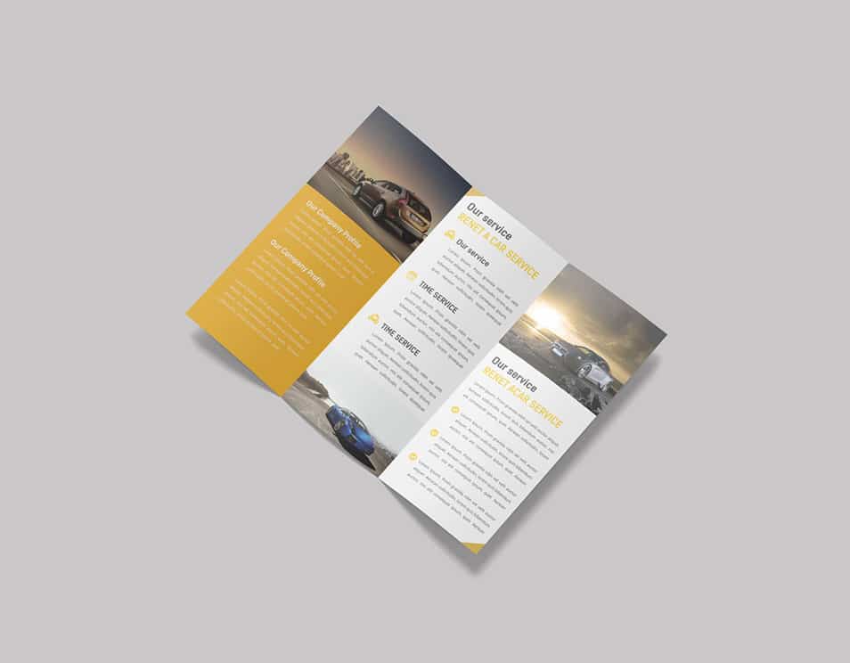 Free Trifold Brochure MockUp PSD Template