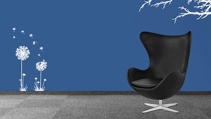 Free Wall Decal / Sticker Mockup PSD