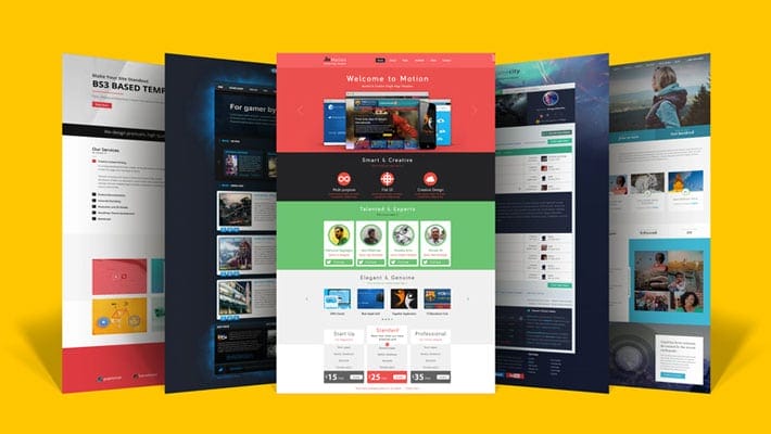 Free Website Layout Design Showcase Mock-up PSD
