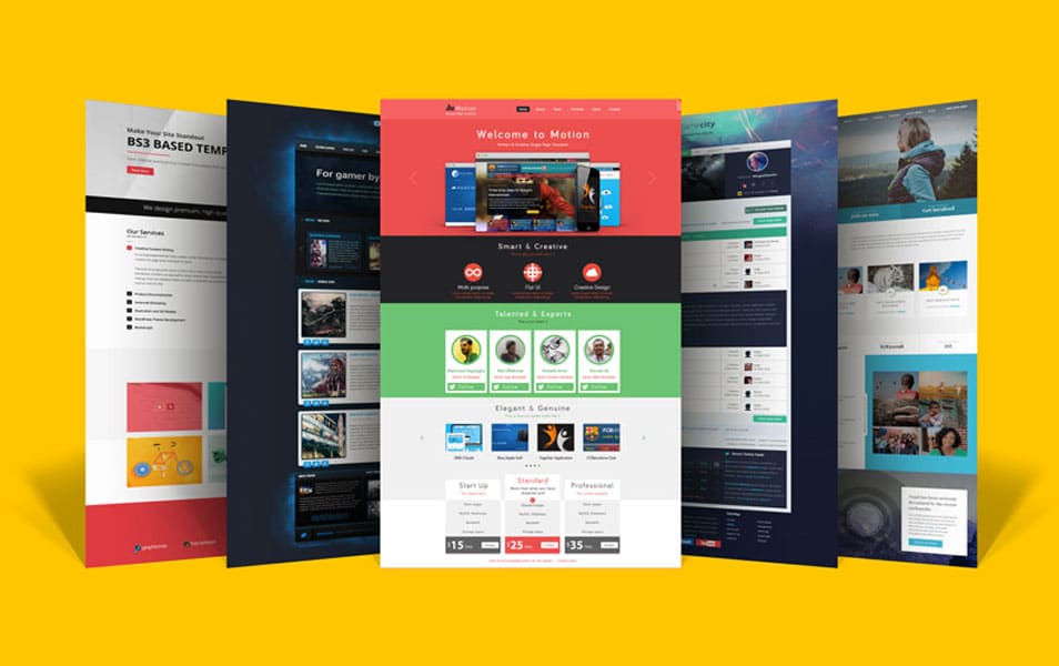 Free Website Layout Design Showcase Mock-up PSD