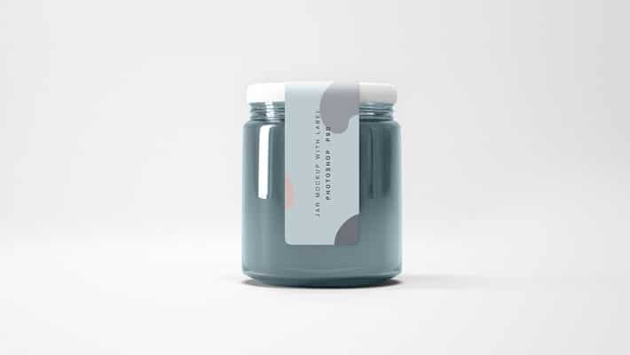 Glass PSD Jar Mockup