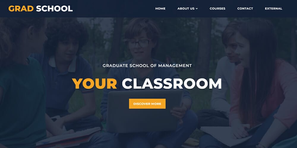 Free Education HTML Website Templates 7 Grad School Template
