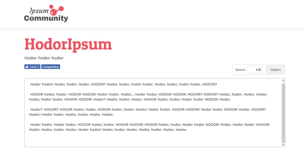 Dummy Text Generators and Tools 64 Hodoripsum