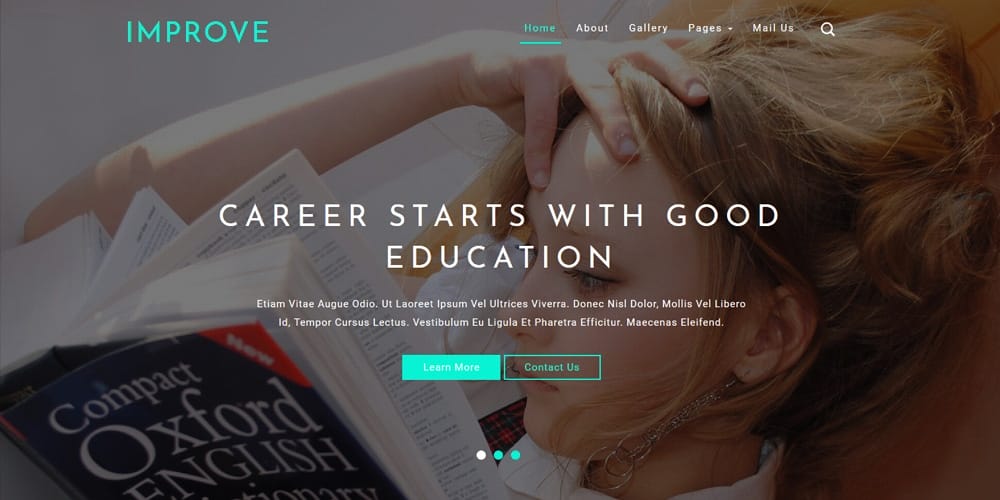 Free Education HTML Website Templates 91 Improve