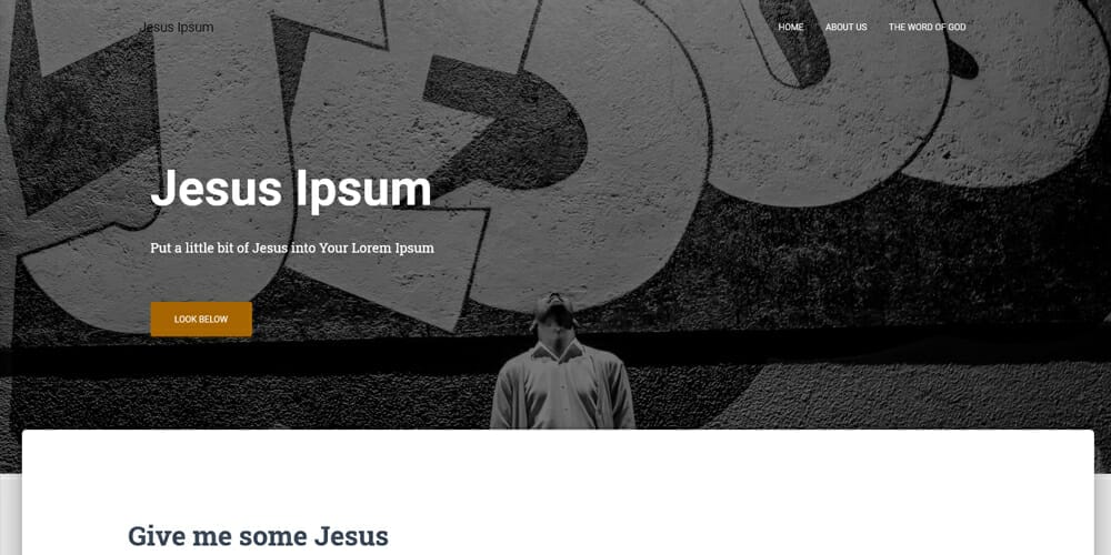 Dummy Text Generators and Tools 77 Jesus Ipsum