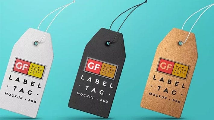 Label Tag Mockup PSD