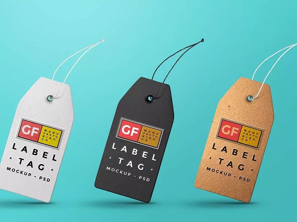 Label Tag Mockup PSD