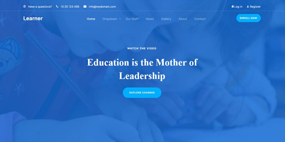 Free Education HTML Website Templates 36 Learner