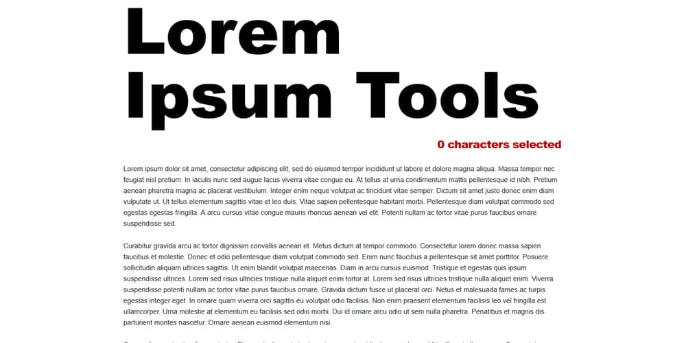 Lorem Ipsum Tools
