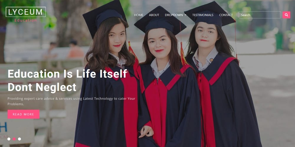 Free Education HTML Website Templates 85 Lyceum