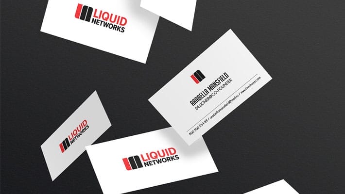 Mockup Flying Business Card PSD Template