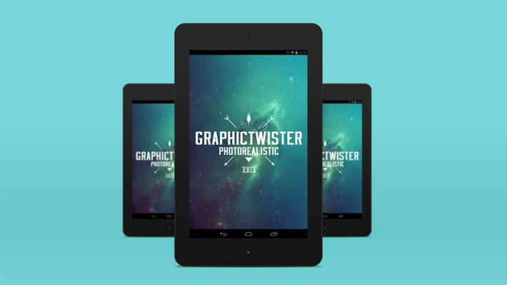 Nexus 7 Mockup Triple View