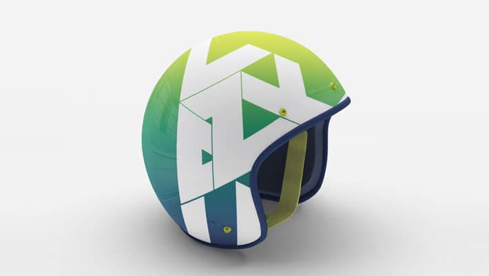 Open Face Motorcycle Helmet MockUp