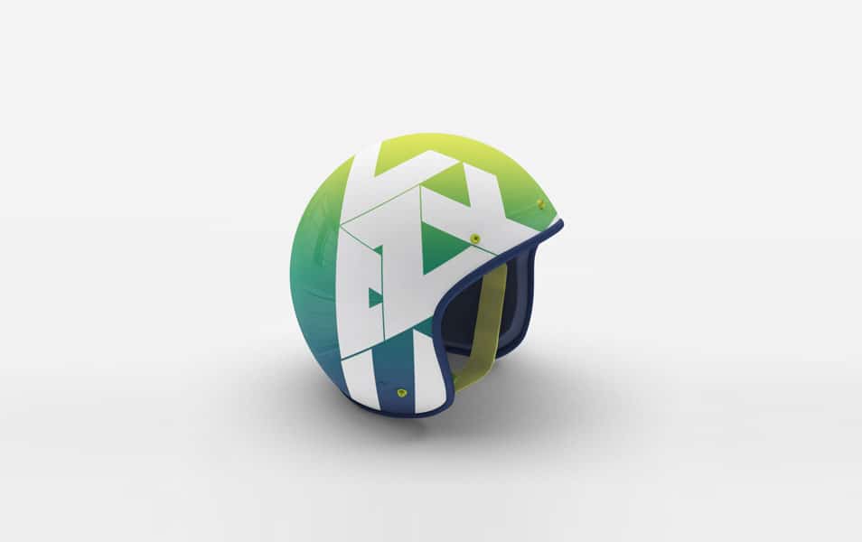 Open Face Motorcycle Helmet MockUp