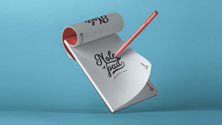 PSD Notepad Mockup