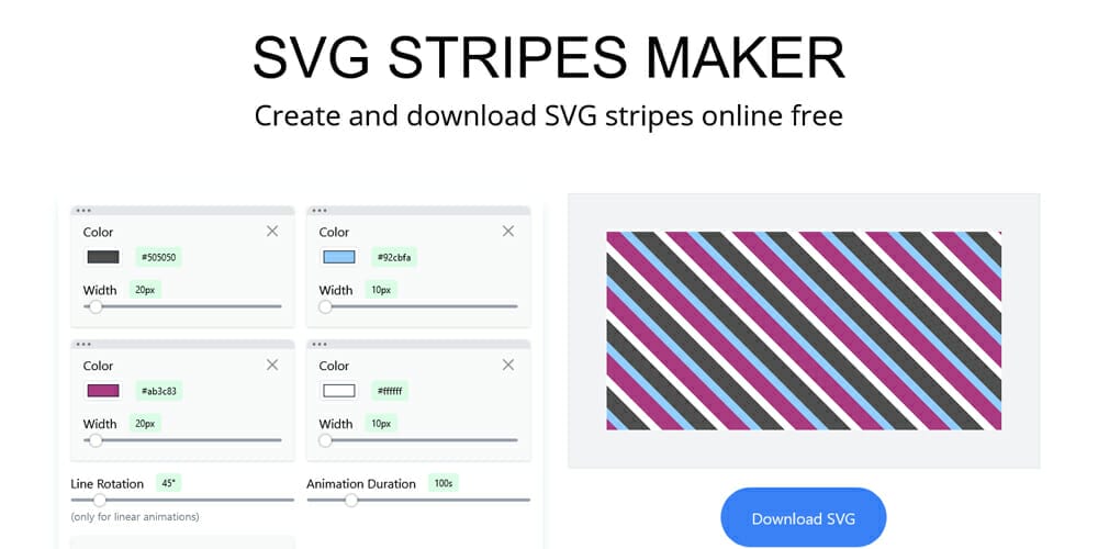 Best SVG Pattern and Shape Generators 26 SVG Stripes Maker