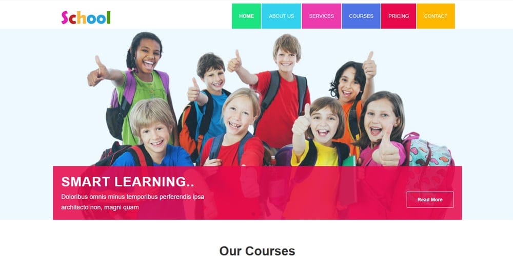 Free Education HTML Website Templates » CSS Author