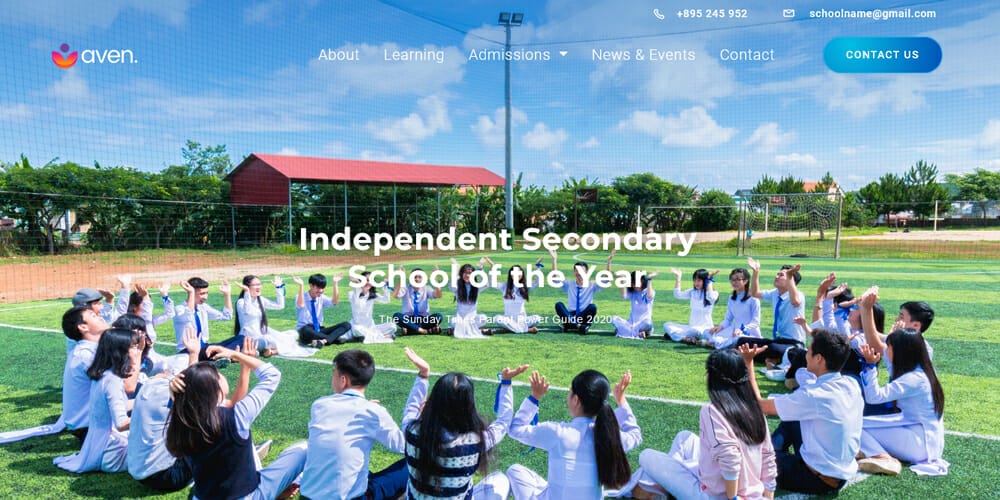 Free Education HTML Website Templates 8 School Template