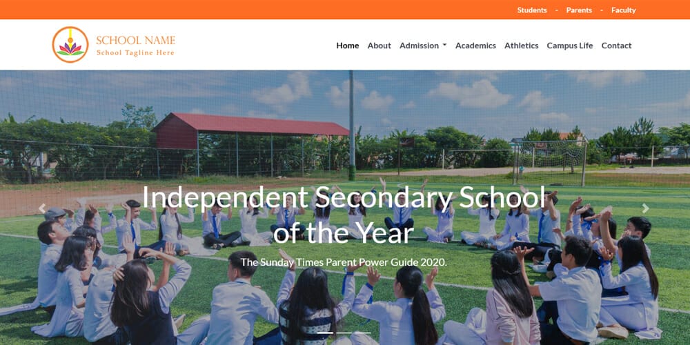 Free Education HTML Website Templates 122 School Template