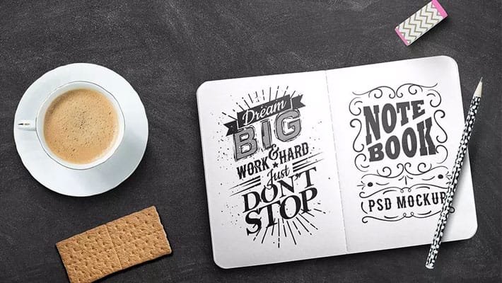 Sketchbook Mockup PSD