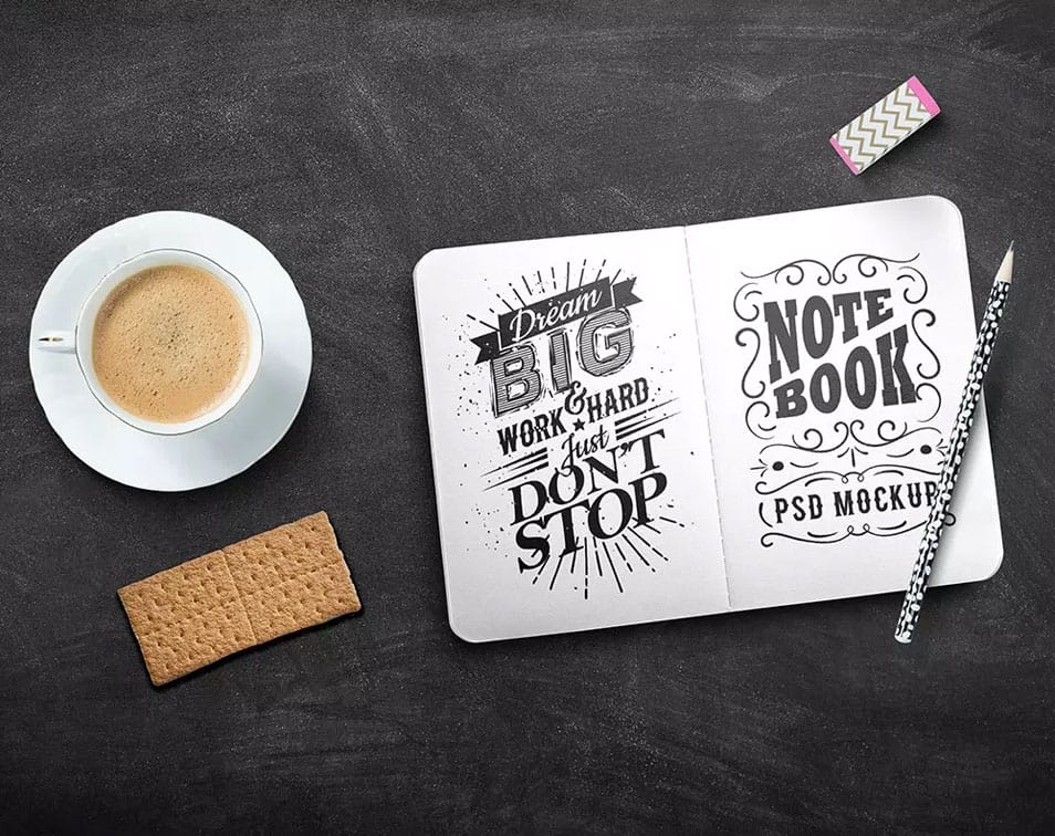 Sketchbook Mockup PSD