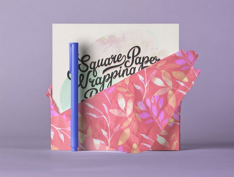 Square PSD Invitation Card Paper Wrap