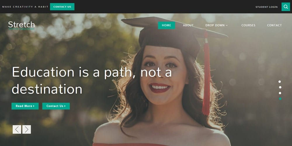 Free Education HTML Website Templates 48 Stretch