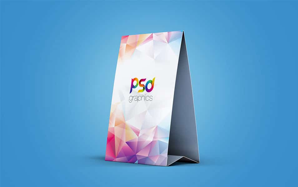 Table Tent Mockup Template Free PSD