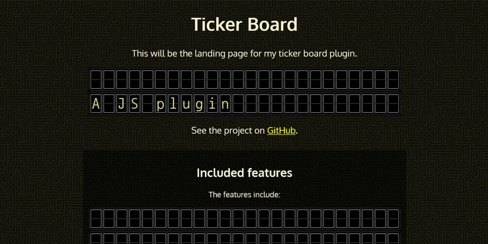 10 + JavaScript Text Effect Libraries 17 Ticker Board