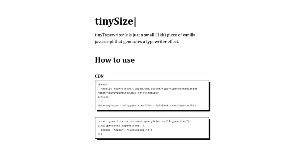 10 + JavaScript Text Effect Libraries 18 TinyTypewriter js