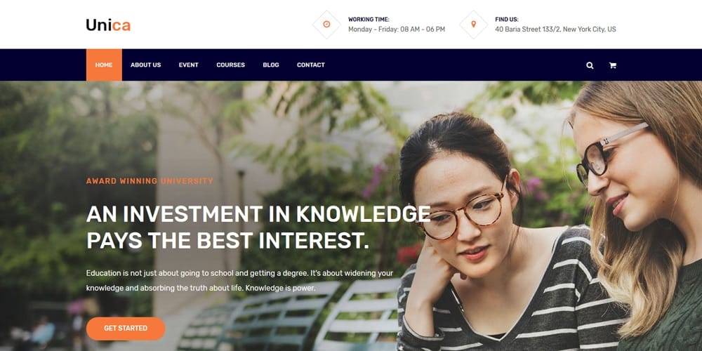 Free Education HTML Website Templates 37 Unica