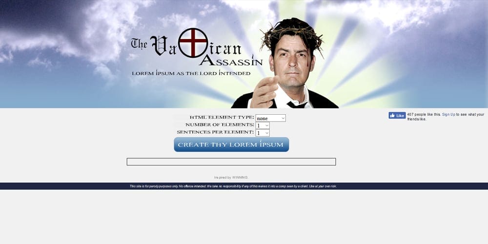 Dummy Text Generators and Tools 55 Vatican assassin