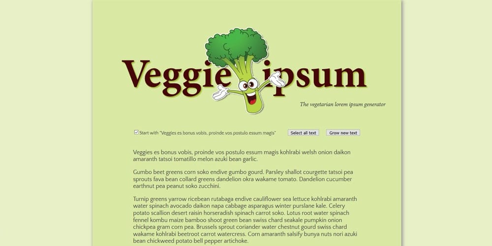Veggie Ipsum