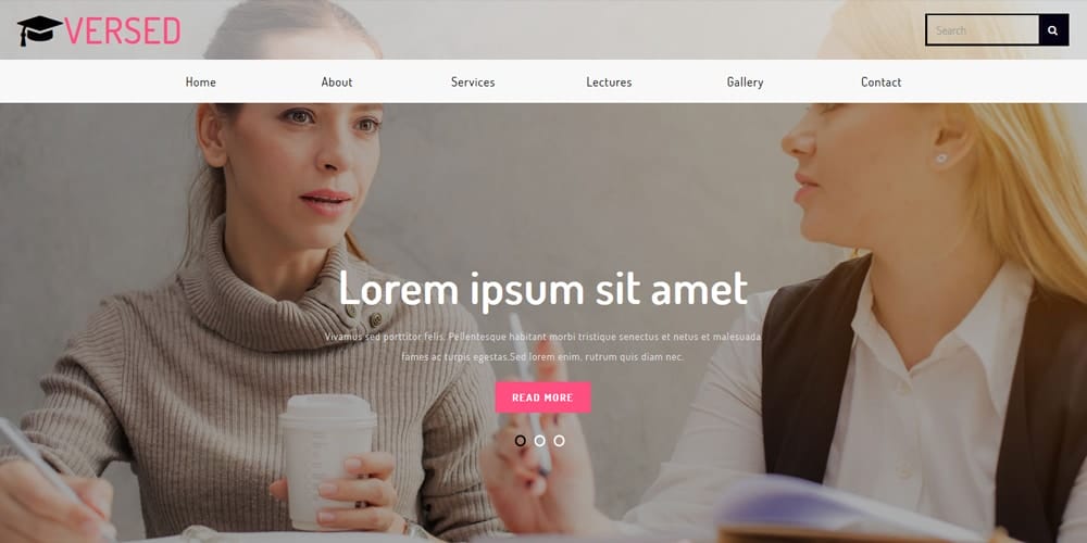 Free Education HTML Website Templates 96 Versed