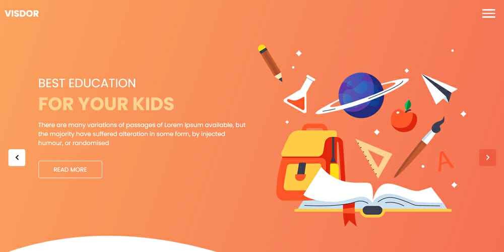 Free Education HTML Website Templates 117 Visdor