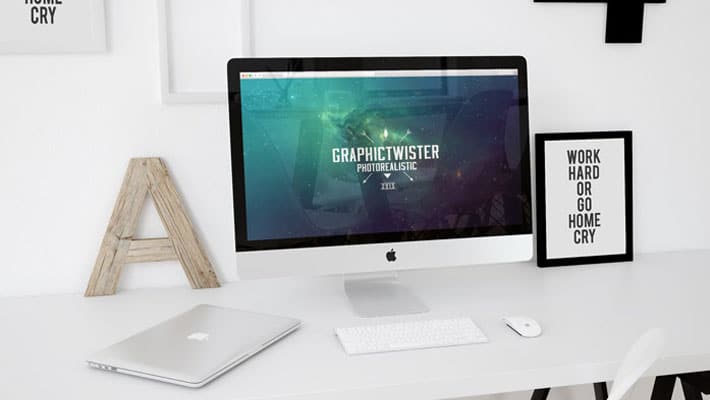 Workspace Mockup iMac Template