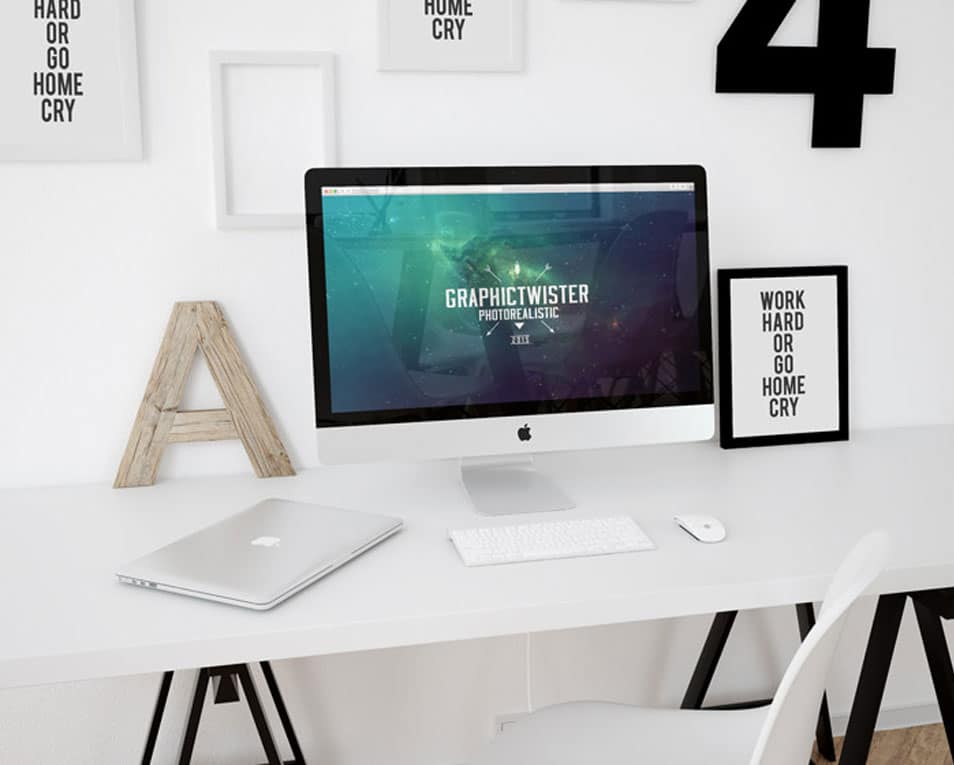 Workspace Mockup iMac Template
