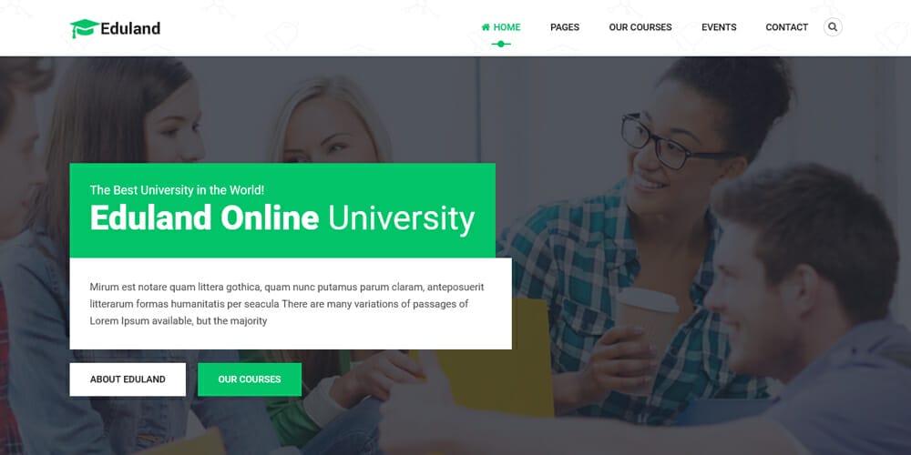 Free Education HTML Website Templates 62 Eduland