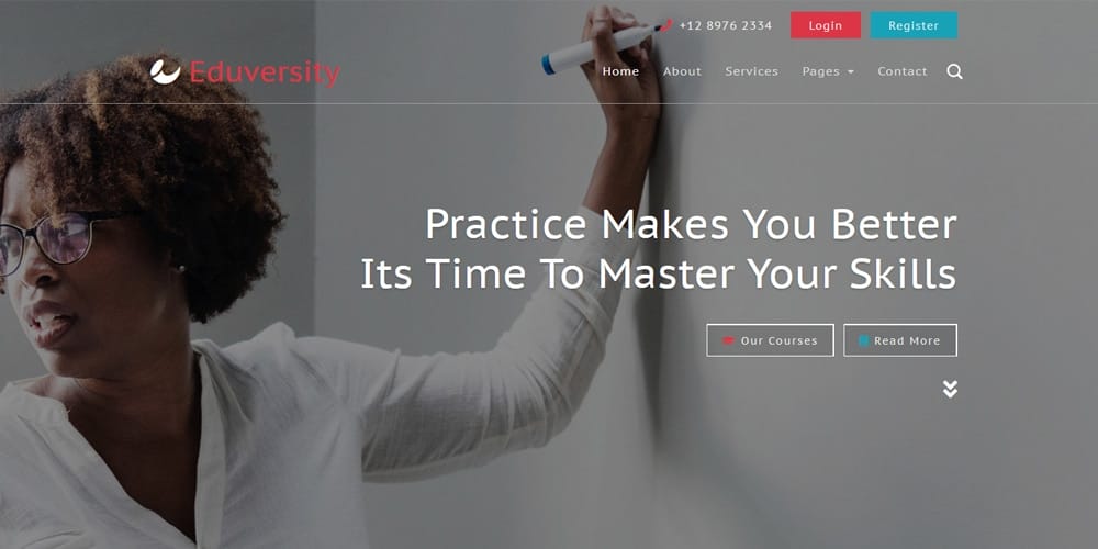 Free Education HTML Website Templates 18 eduversity
