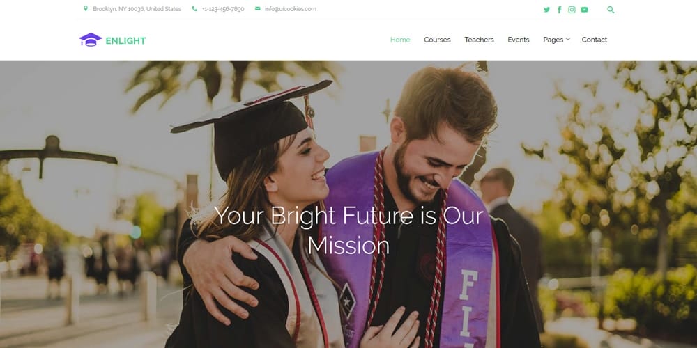 Free Education HTML Website Templates 2 enlight
