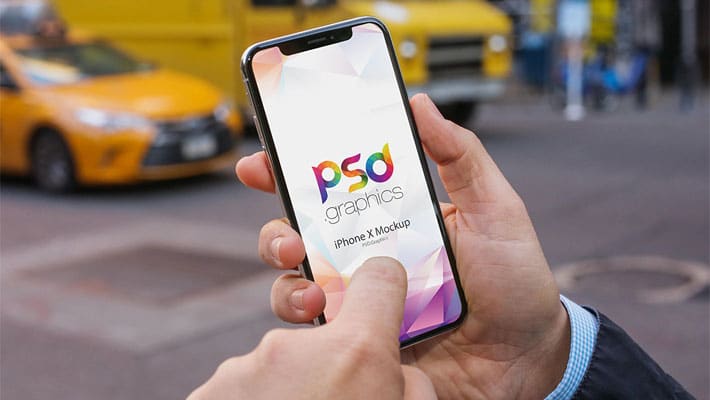 iPhone X Outdoor Mockup Free PSD