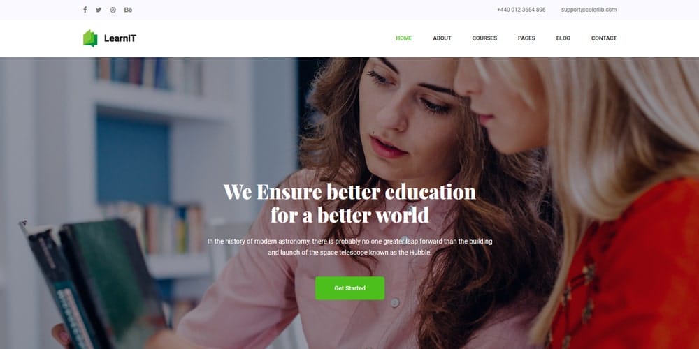 Free Education HTML Website Templates 16 learnit
