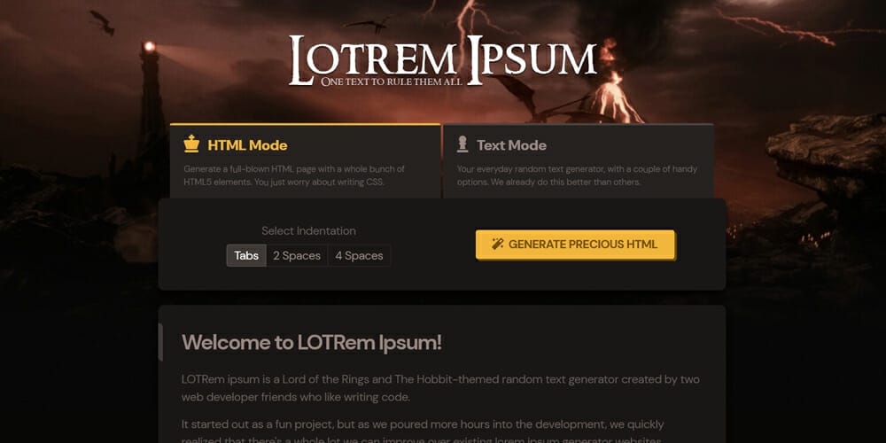 Dummy Text Generators and Tools 48 lotrem ipsum
