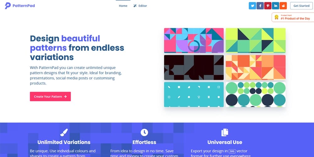 Best SVG Pattern and Shape Generators 16 patternpad