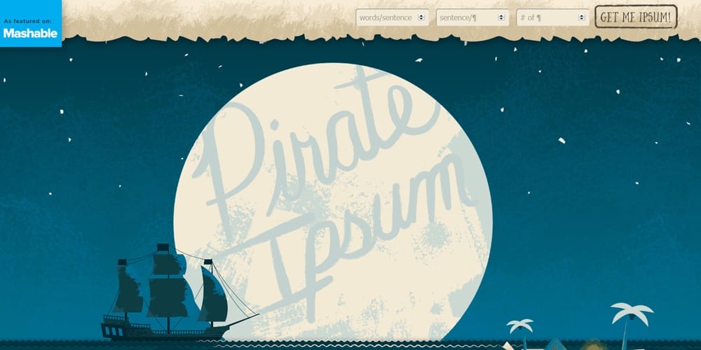 Dummy Text Generators and Tools 78 pirateipsum
