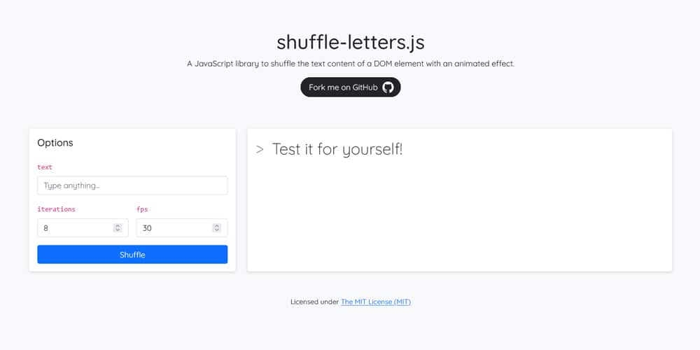 10 + JavaScript Text Effect Libraries 19 shuffle letters js